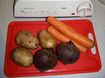  овощи (свекла, морковь, картофель)